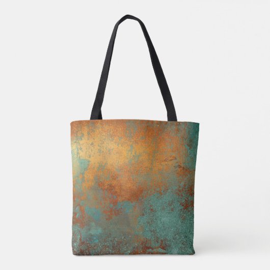 Trendy Rich Copper Patina Metallic Tote Bag (Achterkant)
