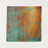 Trendy Rich Copper Patina Metallic Wandkleed (Voorkant (horizontaal))