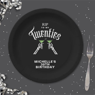 Trendy RIP voor mijn 20ste verjaardagsfeestje Papieren Bordje