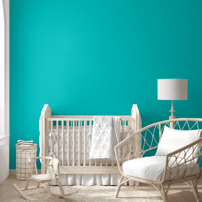 Trendy Robin Ei Blauwe Effen Kleur | Elegant Behang (Kinderen)