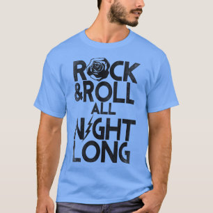 Trendy Rock en Roll de hele nacht T-shirt