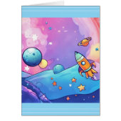 Trendy Rocket Ship Wenskaart (Voorkant)