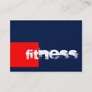 Trendy Rode Blauwe Fitness Sport Zakelijke Kaart Visitekaartje