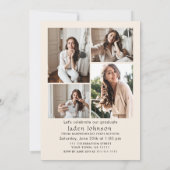 Trendy Rode Boog Lint 5 FOTO Afsluitingsfeestje Kaart (Achterkant)