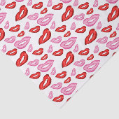Trendy rode en roze lippenstift prints tissuepapier (Detail)