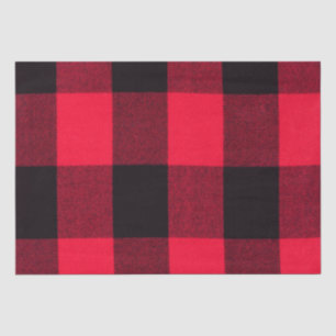 Trendy rode en zwarte Buffalo Plaid Cozy Tissuepapier