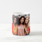 Trendy rode esdoorn bladeren Ik hou van Canada Fot Magische Mok (Center)