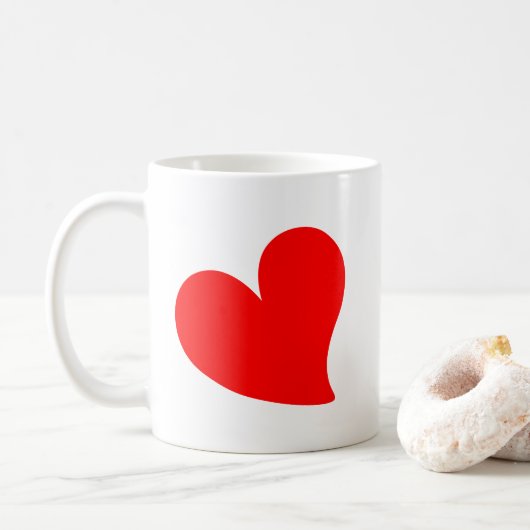 TRENDY RODE HART VALENTIJN DAG KOFFIEMOK (Met donut)