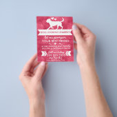 Trendy Rode Hond Verzorgingsfolder - Aanpasbaar Flyer (Hand)