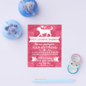 Trendy Rode Hond Verzorgingsfolder - Aanpasbaar Flyer (Enkel)