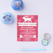 Trendy Rode Hond Verzorgingsfolder - Personaliseer Flyer (Enkel)