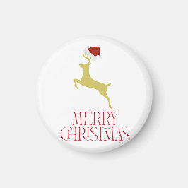 Trendy rode Kerstprint  Magneet