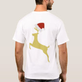 Trendy rode kerstprint t-shirt (Achterkant)