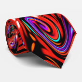 Trendy rode kunstmode stropdas (Opgerold)