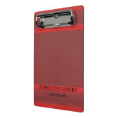 Trendy rode lederen look mini klembord (Angled2)