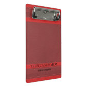 Trendy rode lederen look mini klembord (Schuin)