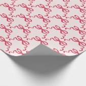 Trendy rode lintbogen cadeaupapier (Hoek)