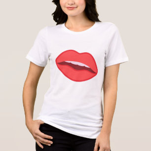 Trendy Rode Lippen Esthetisch Grafisch T-shirt