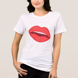 Trendy Rode Lippen Esthetisch Grafisch T-shirt
