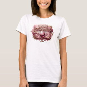 Trendy Rode WIJN VERPLICHT Custom T-shirt