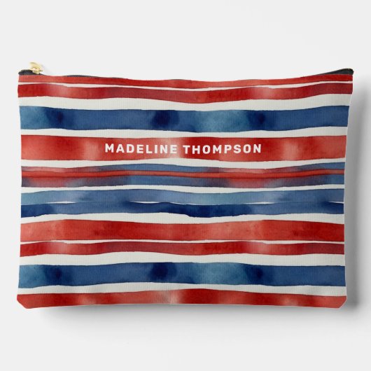 Trendy Rode Witte Blauwe Strepen Amerikaanse Water Etui (Voorkant)