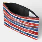 Trendy Rode Witte Blauwe Strepen Amerikaanse Water Etui (Open)