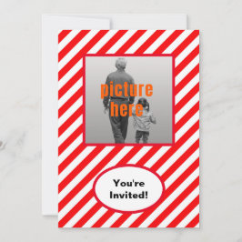 Trendy Rode Witte Snoep Verjaardagsfeest Event Kaart