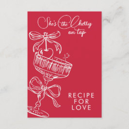 Trendy Rode Ze Is Het Ijs op de Taart Bruidsdouche Informatiekaartje