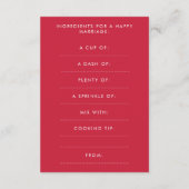 Trendy Rode Ze Is Het Ijs op de Taart Bruidsdouche Informatiekaartje (Achterkant)