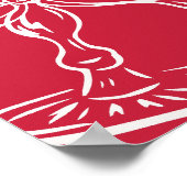 Trendy Rode Ze Is Het Kersje Op De Taart Bruidsdou Poster (Hoek)