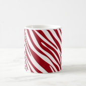 Trendy Rode Zebra Dier Strepen Koffiemok (Center)