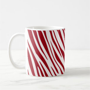 Trendy Rode Zebra Dier Strepen Koffiemok
