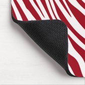 Trendy Rode Zebra Dier Strepen Muismat (Hoek)