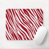 Trendy Rode Zebra Dier Strepen Muismat (Met muis)
