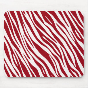 Trendy Rode Zebra Dier Strepen Muismat
