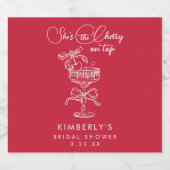 Trendy Rode Zij Is Het Iets Extra Bruidsfeest Sparkling Wijnetiket (Enkel label)