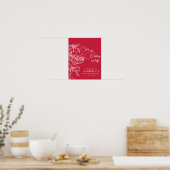 Trendy Rode Zij Is Het Iets Extra Bruiloftsborrel Poster (Keuken)