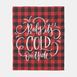 Trendy rode zwarte buffel gespeeld kerstvakantie fleece deken