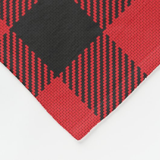 Trendy rode zwarte buffel gespeeld kerstvakantie fleece deken (Hoek)