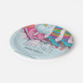 Trendy Roller Schaats Girls Birthday Party Papieren Bordje (Gekanteld)