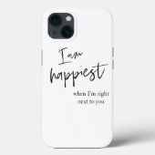 Trendy Romantic Black Quote Gift Case-Mate iPhone Case (Achterkant)