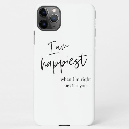 Trendy Romantic Black Quote Gift iPhone Hoesje (Achterkant)