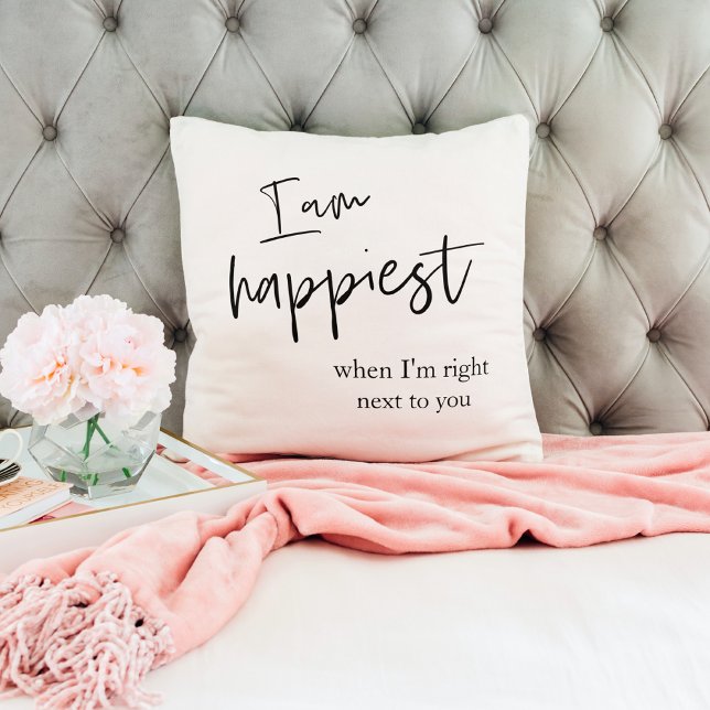 Trendy Romantic Black Quote Gift Kussen (Creator heeft geüpload)