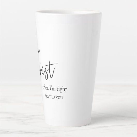 Trendy Romantic Black Quote Gift Latte Mok (Voorkant)