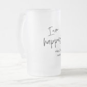 Trendy Romantic Black Quote Gift Matglas Bierpul (Voorkant links)