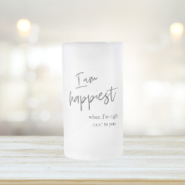 Trendy Romantic Black Quote Gift Matglas Bierpul