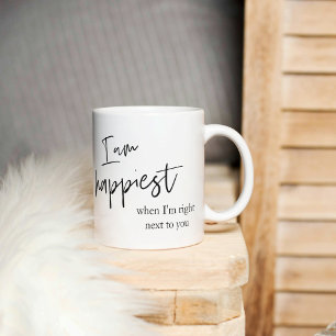 Trendy Romantic Black Quote Gift Mok