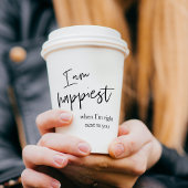 Trendy Romantic Black Quote Gift Papieren Bekers