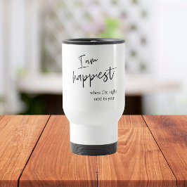 Trendy Romantic Black Quote Gift Reisbeker