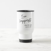 Trendy Romantic Black Quote Gift Reisbeker (Center)